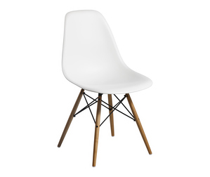 Eames DSW RE -tuoli, cotton white/vaalea vaahtera