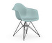 Eames DAR RE -tuoli käsinojilla, ice grey/musta