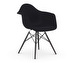 Eames DAW RE -tuoli käsinojilla, deep black/musta vaahtera