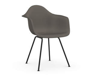 Eames DAX RE -tuoli käsinojilla, granite grey/musta