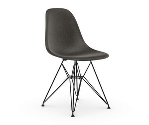 Eames DSR Fiberglass -tuoli, elephant grey/musta