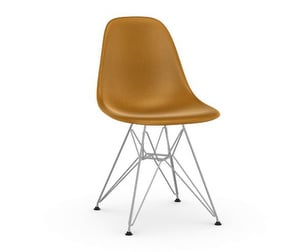 Eames DSR Fiberglass Chair, Ochre Dark/Chrome