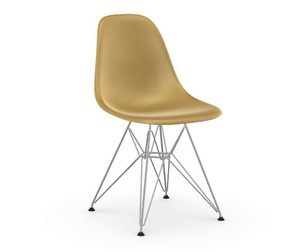 Eames DSR Fiberglass Chair, Ochre Light/Chrome