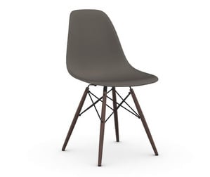 Eames DSW RE -tuoli, granite grey/ruskea vaahtera
