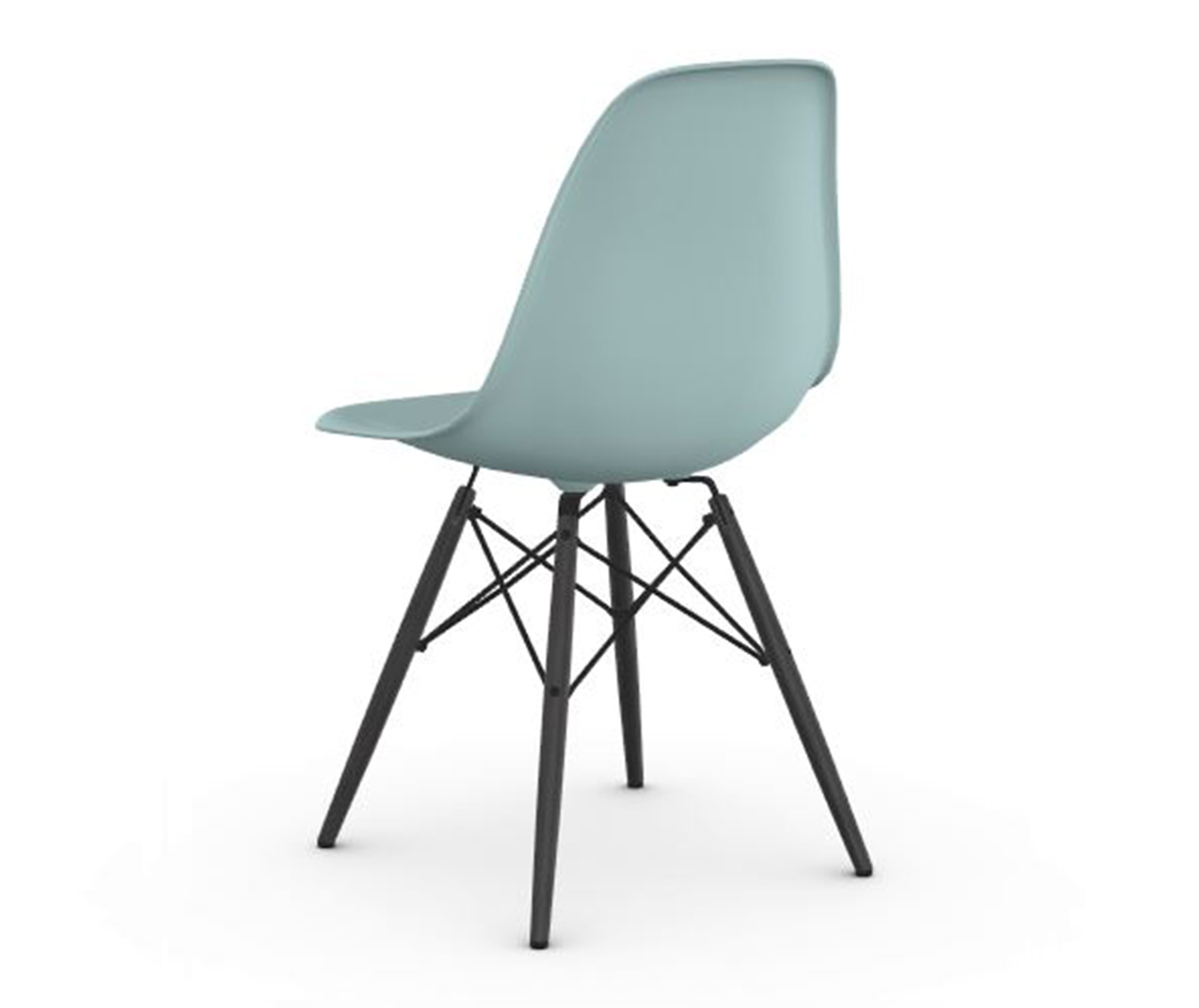 Vitra Eames DSW RE tuoli ice grey musta vaahtera Veps l inen