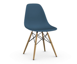 Eames DSW RE -tuoli, sea blue/hunajasaarni