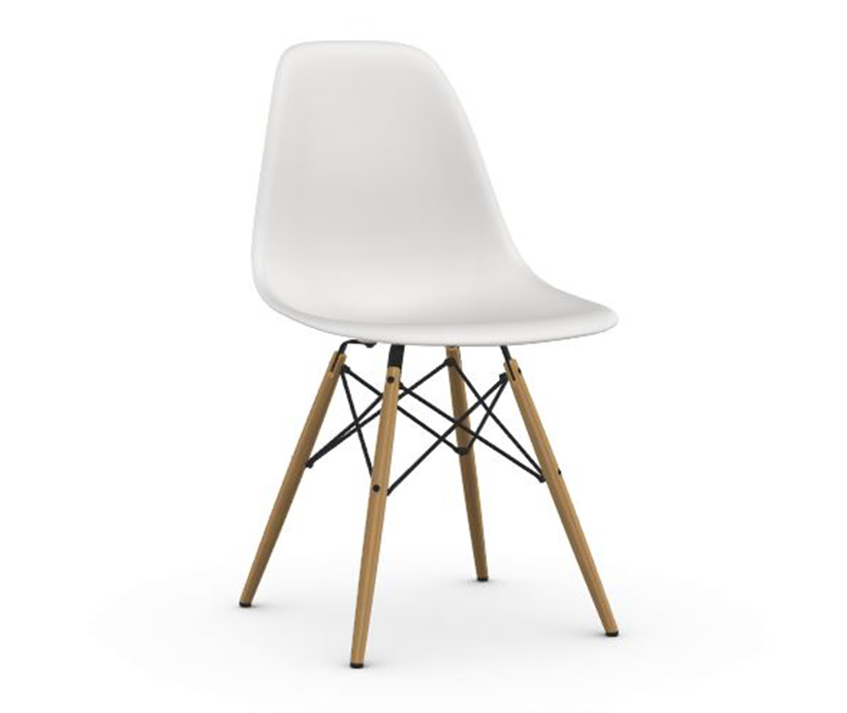 Vitra Eames DSW RE tuoli cotton white hunajasaarni Veps l inen