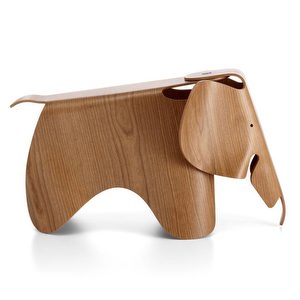 Eames Elephant Stool, American Cherry Plywood