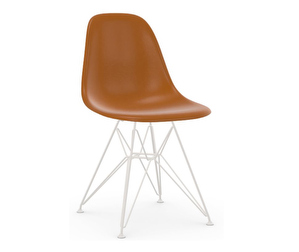 Eames DSR Fiberglass -tuoli, ochre dark/valkoinen