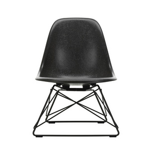 Eames LSR Fiberglass -tuoli, elephant grey/musta
