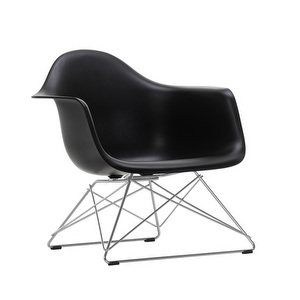 Eames LAR RE -tuoli, deep black/kromi