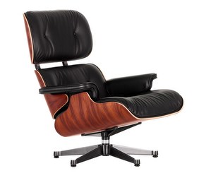 Eames Lounge Chair, Palisander/Black Premium F Leather