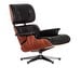 Eames Lounge -nojatuoli, palisanteri/musta Premium F -nahka