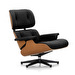 Eames Lounge -nojatuoli, Premium-nahka 66 nero / kirsikka