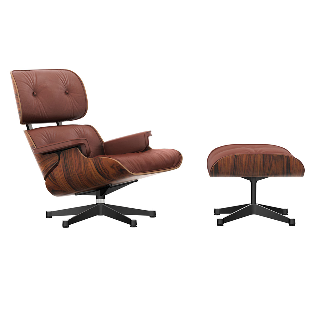 Eames Lounge -nojatuoli ja rahi