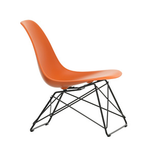 Eames LSR RE -tuoli, rusty orange/musta