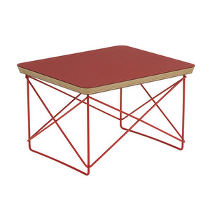 Eames Occasional Table LTR -sivupöytä, punainen linoleumi / punainen