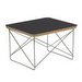 Eames Occasional Table LTR -sivupöytä, musta laminaatti / ruostumaton teräs