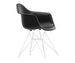 Eames DAR RE -tuoli käsinojilla, deep black/valkoinen