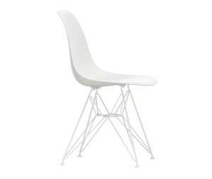 Eames DSR RE -tuoli, cotton white/valkoinen