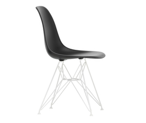 Eames DSR RE -tuoli, deep black/valkoinen