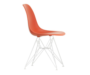 Eames DSR RE -tuoli, poppy red/valkoinen