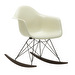 Eames RAR Fiberglass -keinutuoli, parchment/musta/tumma vaahtera