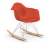 Eames RAR RE -keinutuoli, poppy red/kromi/vaalea vaahtera