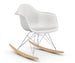 Eames RAR Rocking Chair, White/Chrome/Golden Maple