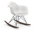 Eames RAR Rocking Chair, White/Black/Dark Maple
