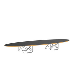 Elliptical Table ETR -sohvapöytä, musta laminaatti / musta, L 227 cm