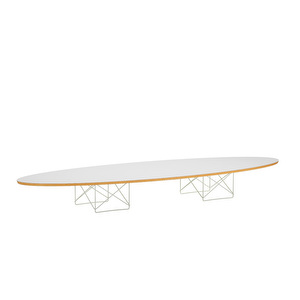 Elliptical Table ETR -sohvapöytä, valkoinen laminaatti / valkoinen, L 227 cm