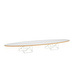 Elliptical Table ETR -sohvapöytä, valkoinen laminaatti / valkoinen, L 227 cm