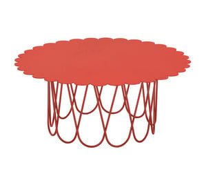 Flower Coffee Table, Red, ⌀ 80 cm