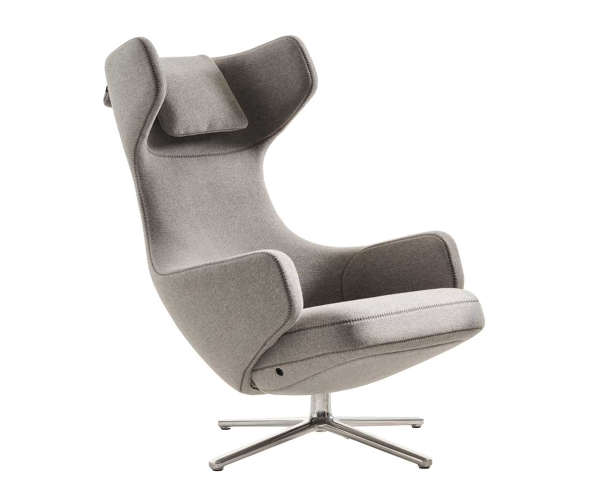Vitra Grand Repos Armchair Cosy 2 Fabric 01 Pebble Grey Veps l inen
