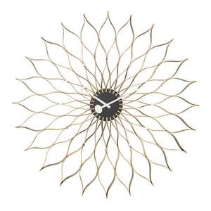Sunflower Clock, Birch, ø 75 cm