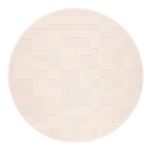 Domino-matto, valkoinen, ⌀ 240 cm
