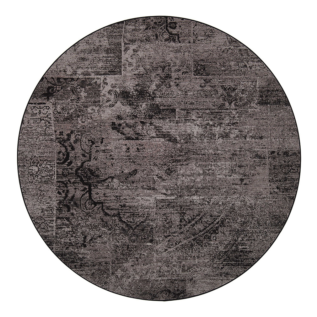 VM Carpet Rustiikki-matto musta, ø 200 cm