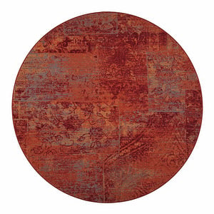 Rustiikki-matto, punainen, ø 240 cm