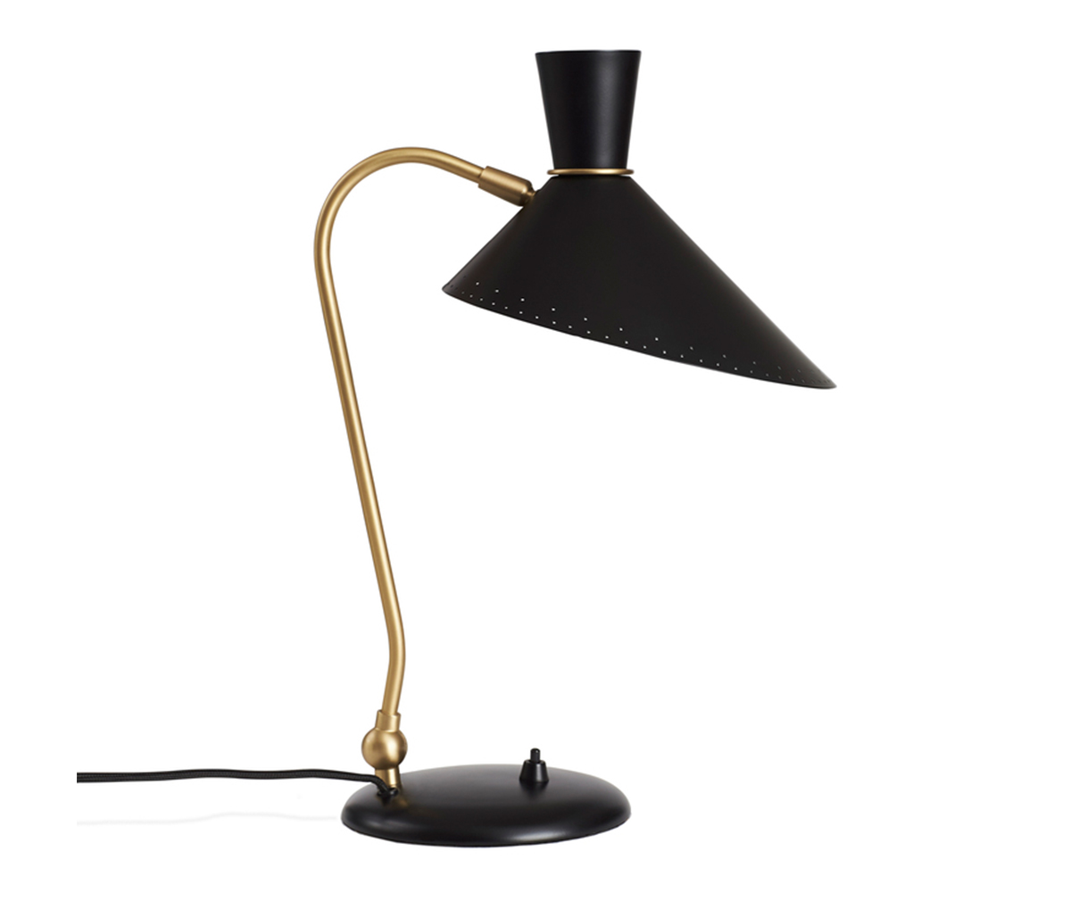 Warm Nordic Bloom Table Lamp Black Veps l inen