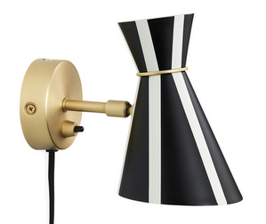 Bloom Stripe Wall Lamp, Black/White