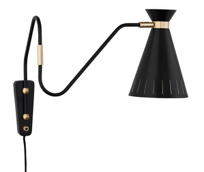 Cone Wall Lamp, Black