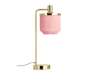 Fringe Table Lamp, Pale Pink