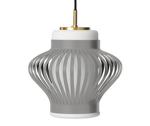 Opal Lamella Pendant Lamp, Sky Grey