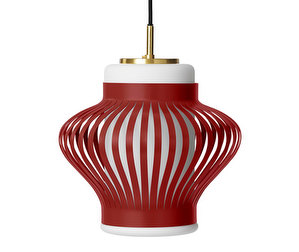 Opal Lamella Pendant Lamp, Red Grape