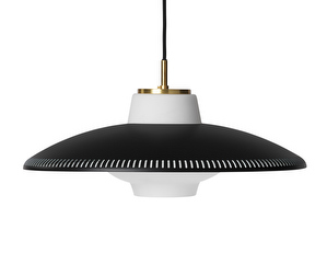 Opal Shade Pendant Lamp, Black