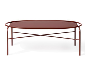 Secant-sohvapöytä, lasi/punainen, 100 x 60 cm