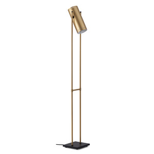 Trombone Floor Lamp, Brass