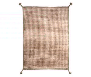 Grid Rug, White/Camel, 170 x 240 cm