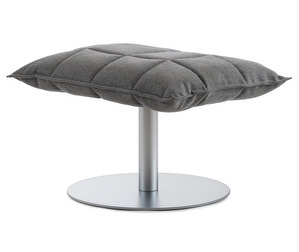 K Ottoman, Grey Das Fabric, W 72 cm